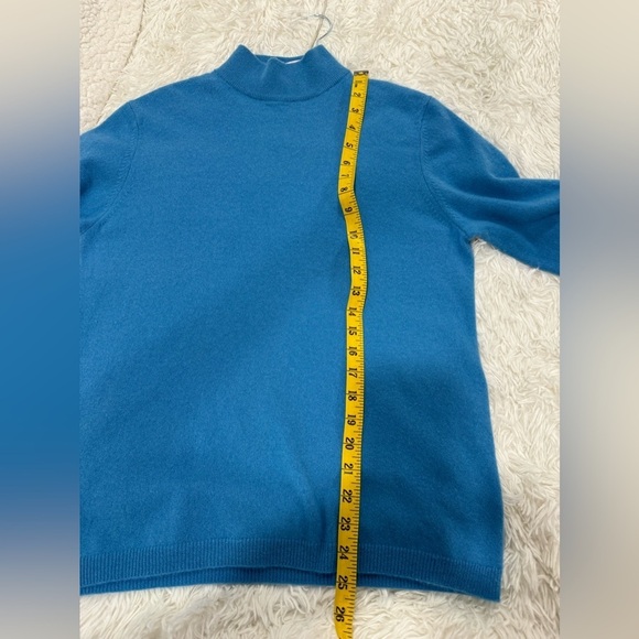 Charter Club 100% Cashmere Pullover
Sweater 2-Ply M Mock Neck Blue - Picture 4 of 8